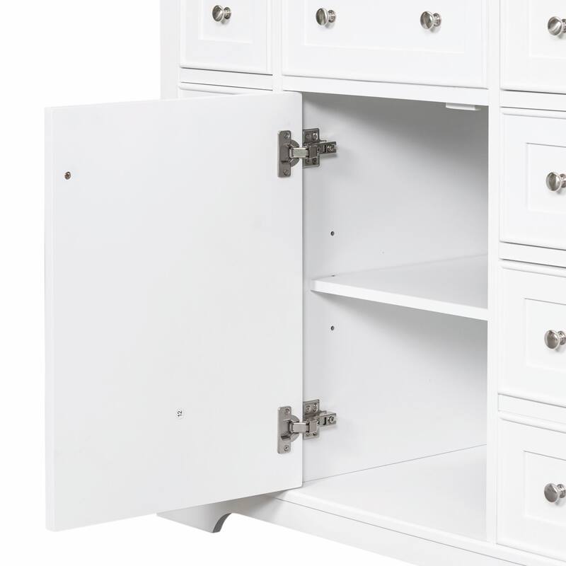 36" Bathroom Vanity with Sink Combo: Cabinet, Six Drawers