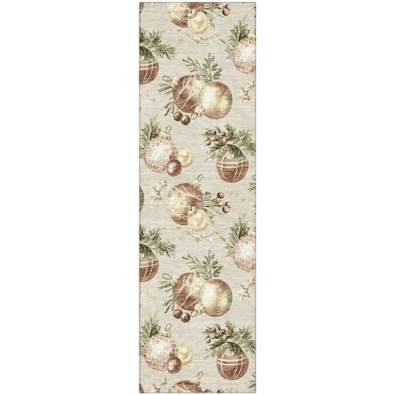 Premium Washable Super Soft Holiday Ornament Mayfield Rug