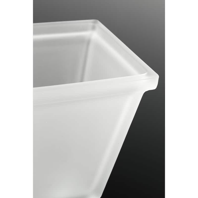 Clifton Heights Collection 4-Light Brushed Nickel Etched Glass Craftsman Bath Vanity Light