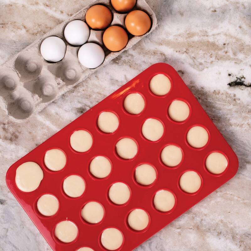 Mrs. Anderson's Baking Silicone 24-Cup Mini Muffin Pan