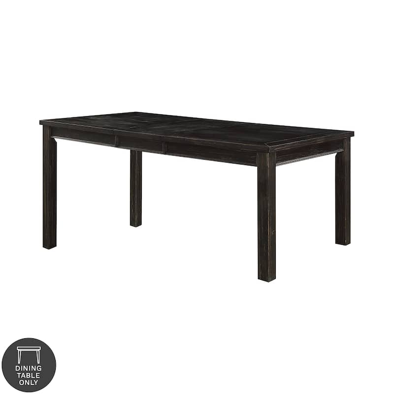 Furniture of America Tays Contemporary Black Solid Wood Dining Table