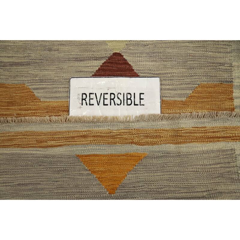 Hand Woven Oriental 100% Wool Carpet Southwestern Modern Multi-Colored Kilim Area Rug - 4' 11'' X 3' 0''