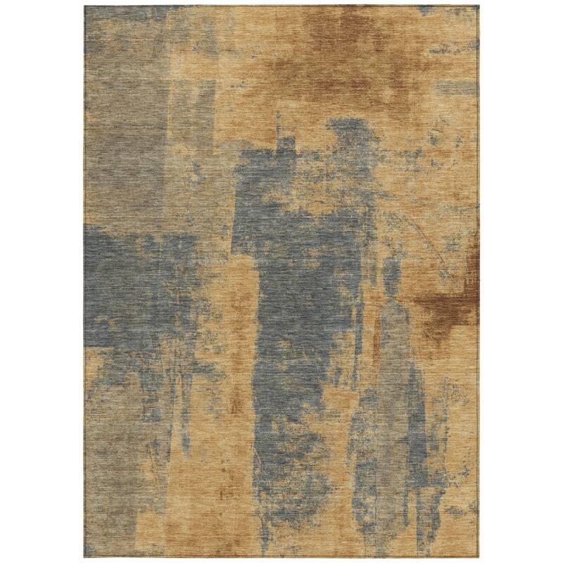 HomeRoots Abstract Transitional Rectangle Outdoor Rug