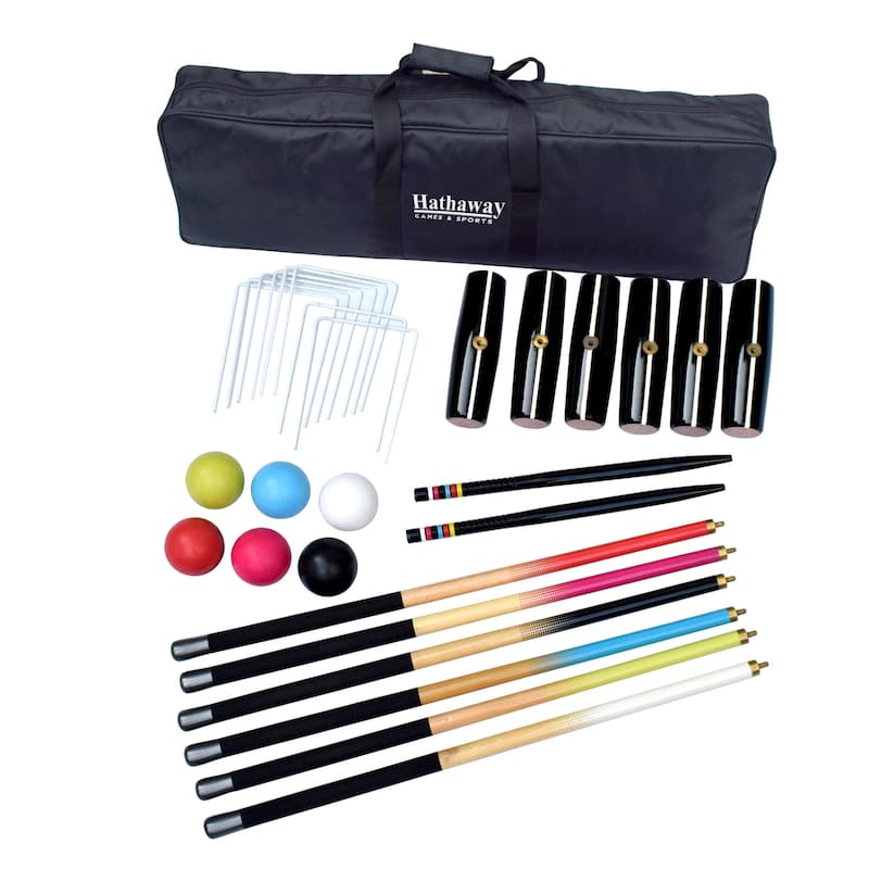 Hathaway Deluxe 6-Player Croquet Set - Multi