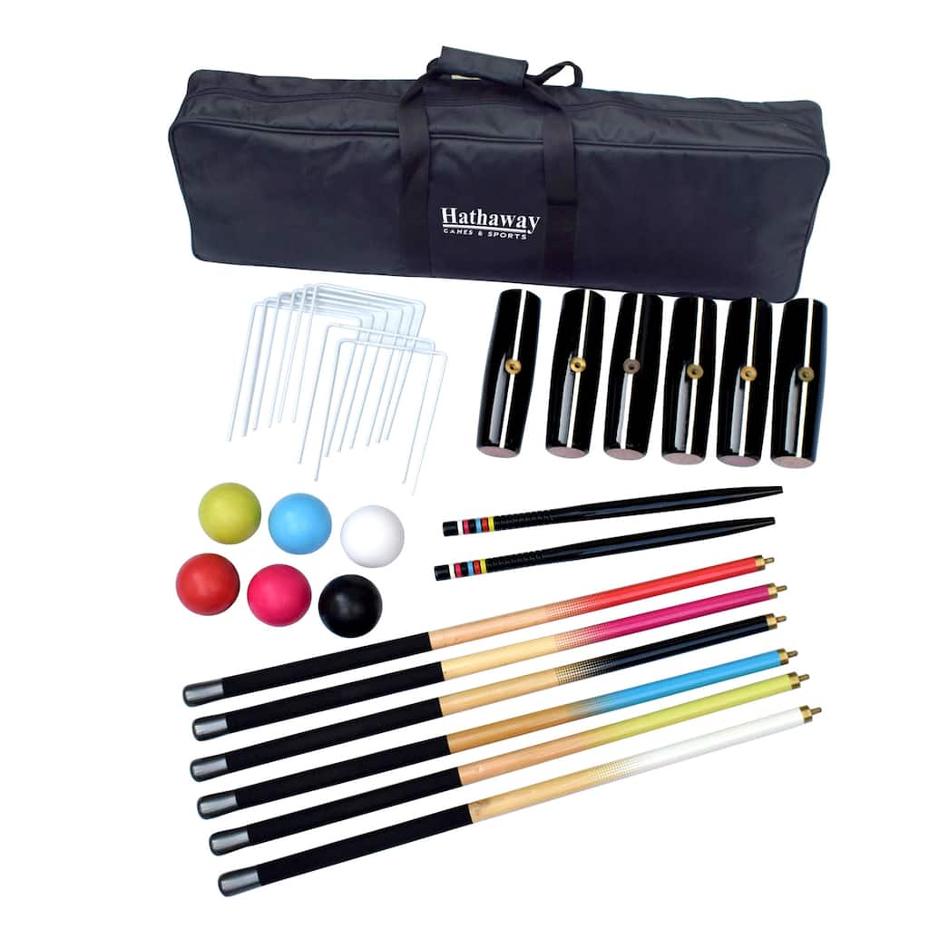 Hathaway Deluxe 6-Player Croquet Set - Multi