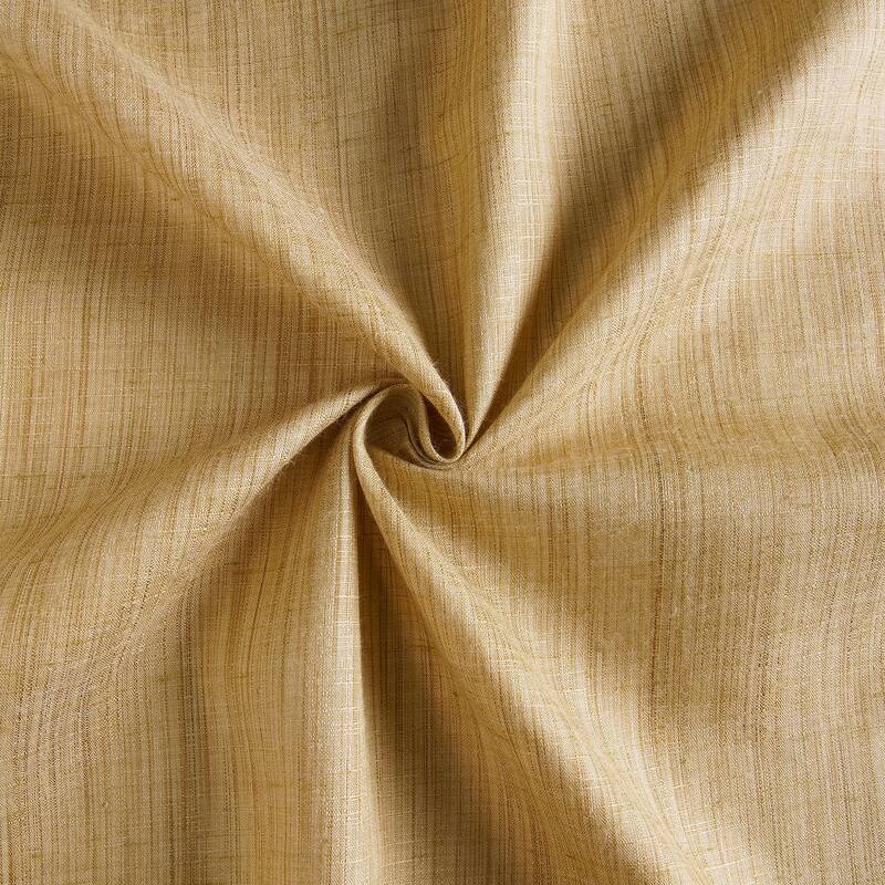 Exclusive Fabrics Rustic Linen Weave Light Filtering Curtains for Bedroom & Living Room Curtains - 2 Panel Drapes