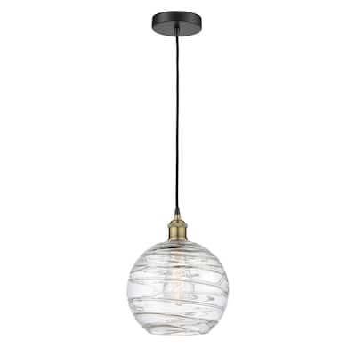 Innovations Lighting Athens Deco Swirl - 1 Light 10" Cord Hung Mini Pendant