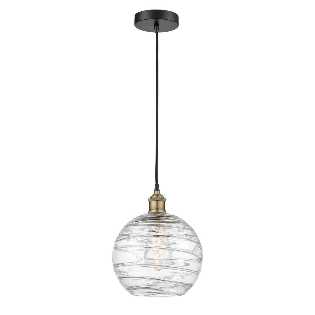 Innovations Lighting Athens Deco Swirl - 1 Light 10" Cord Hung Mini Pendant