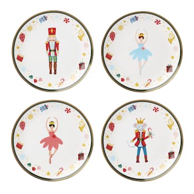 Lenox Nutcracker Ballet Tidbit Plates, Set of 4, Assorted