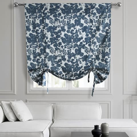 Exclusive Fabrics Fleur Printed Cotton Tie-Up Window Shade - 46 X 63