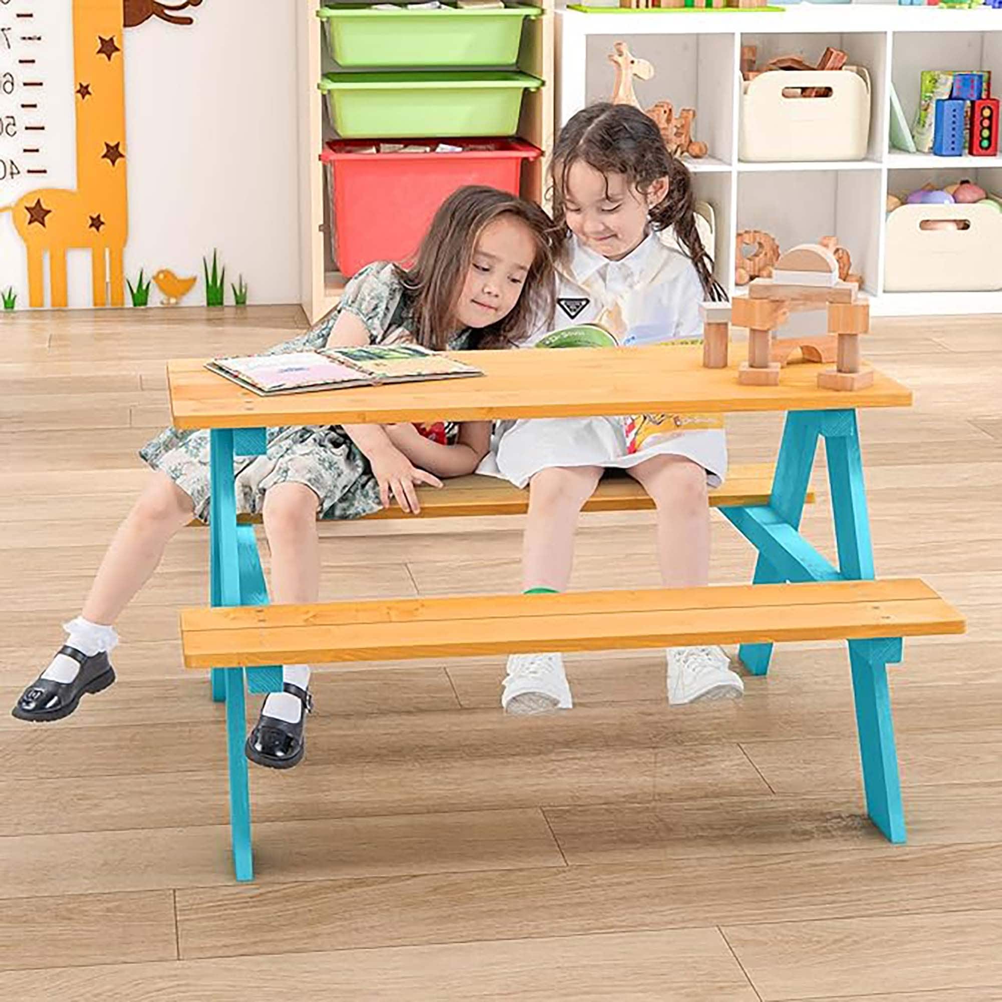 Timber table and bench seats discount