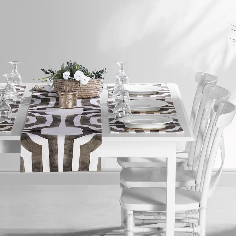 Exclusive Fabrics Mecca Printed Cotton Table Runner & Placemats