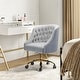 preview thumbnail 11 of 109, Modern Velvet Tufted Office Chair with Gold Metal Base by HULALA HOME GREY