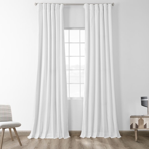 Exclusive Fabrics Solid Cotton True Blackout Curtain Panel. Opens flyout.