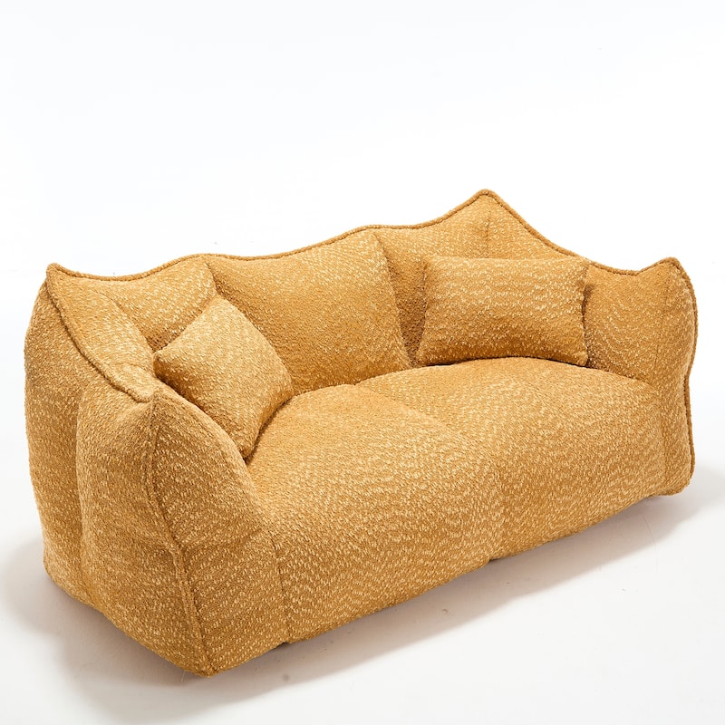 Giant Bean Bag Loveseat Sofa with Armrest for Living Room