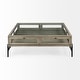 preview thumbnail 15 of 43, Arelius Light Brown Solid Wood w/ Black Iron Base Square Display Coffee Table
