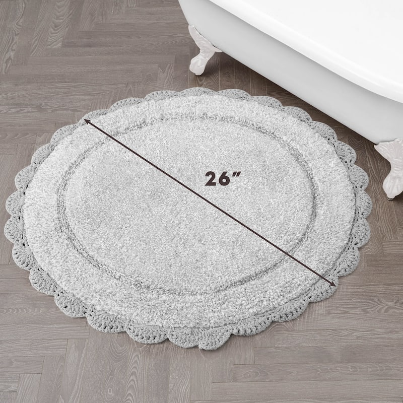 Laura Ashley Eloise Crochet Border Bath Mat