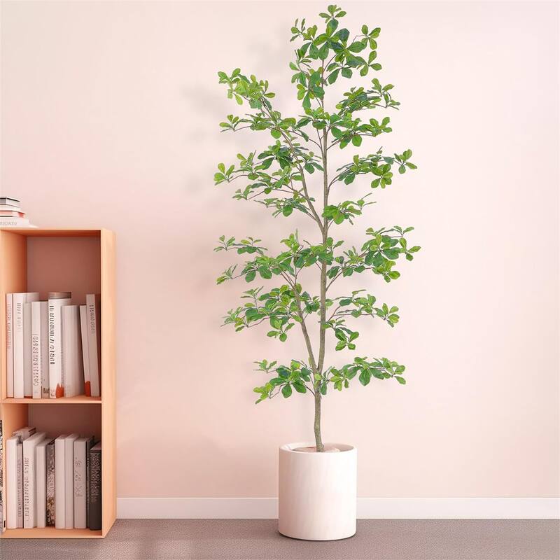 Artificial Schefflera Tree Indoor With Natural Trunk And Leaves - 180cm