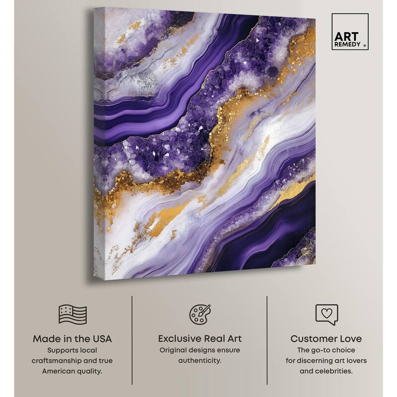 Gemstone Labyrinth I Canvas by Art Remedy, Gallery Wrapped