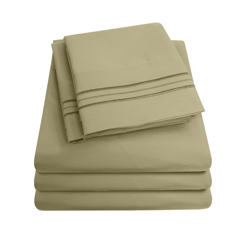 Soft Microfiber 5-piece Split King Bed Sheet Set