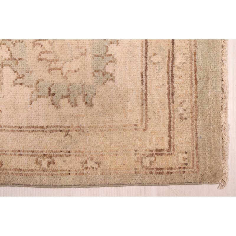 ECARPETGALLERY Hand-knotted Peshawar Oushak Sage Wool Rug - 8'11 x 12'1