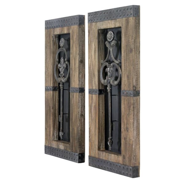 Shop Aspire Home Accents 68402 Antique Key Wood Wall Decor Set Of