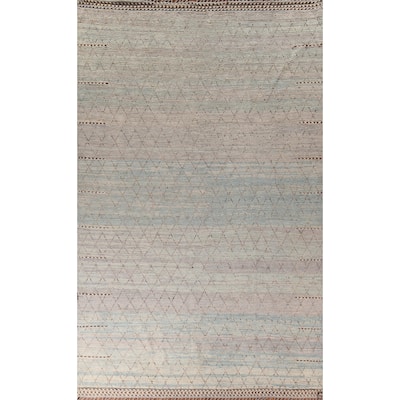 Trellis Moroccan Large Area Rug Handmade Oriental Wool Carpet - 10'0"x 15'4"