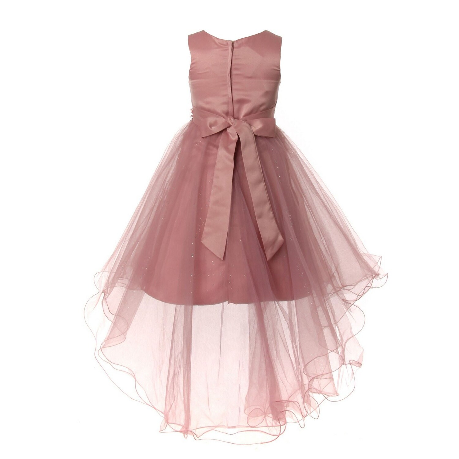 dusty pink flower girl dress