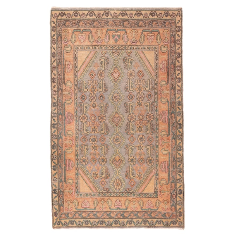 ECARPETGALLERY Hand-knotted Antalya Vintage Grey Wool Rug - 3'3 x 5'4