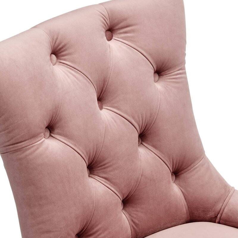 Silver Orchid Kornman Velvet Dining Side Chairs (Set of 2)