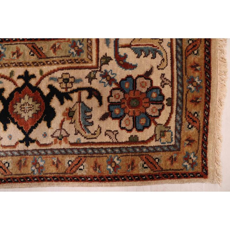 ECARPETGALLERY Hand-knotted Jules Sultane Ivory Wool Rug - 8'8 x 11'9