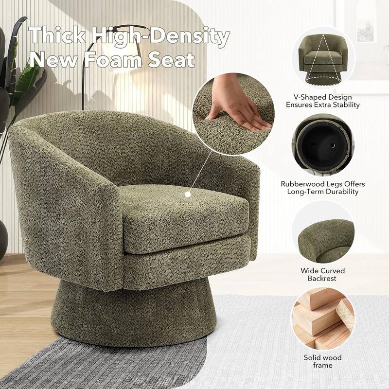 360° Swivel Comfy Accent Sofa Chair for Living Room, Bedroom