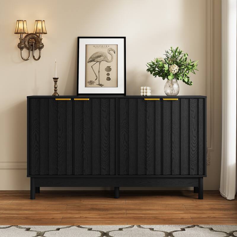 Buffet Cabinet with Doors and Adjustable Shelves