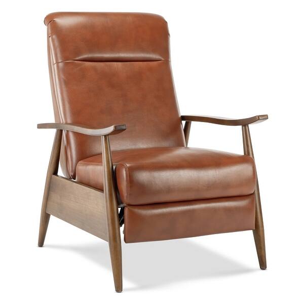 slide 47 of 61, Sienna Upholstered Wood Push Back Recliner by Greyson Living Caramel