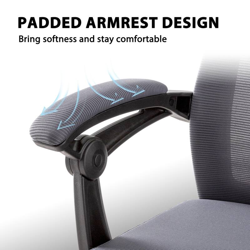 Ergonomic Mesh Office Chair with Adjustable Lumbar Support & Footrest