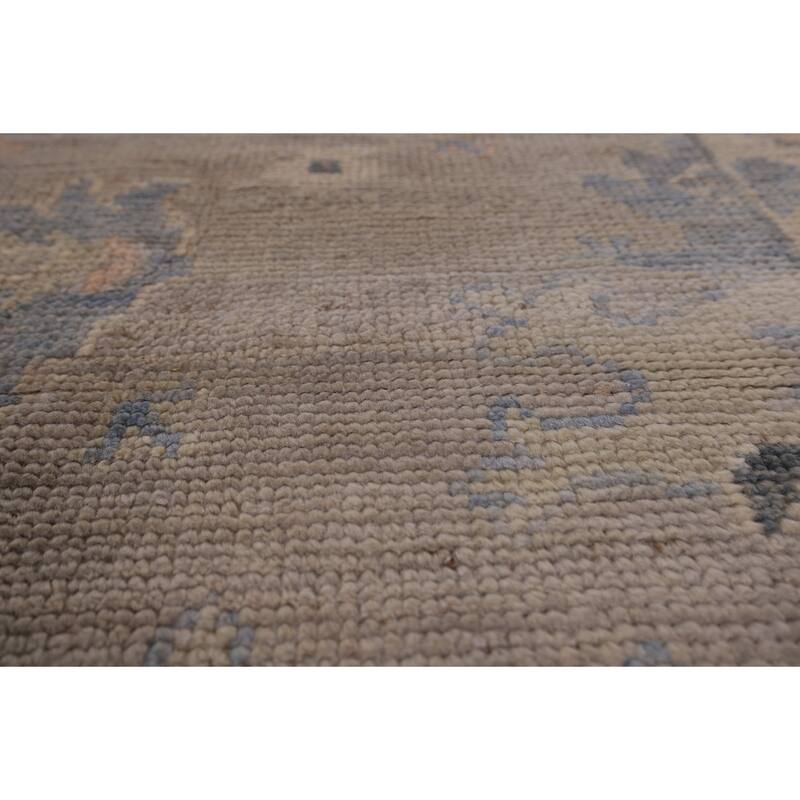 Vegetable Dye Oushak Turkish Rug Handmade Wool Carpet - 8'4" x 11'11"