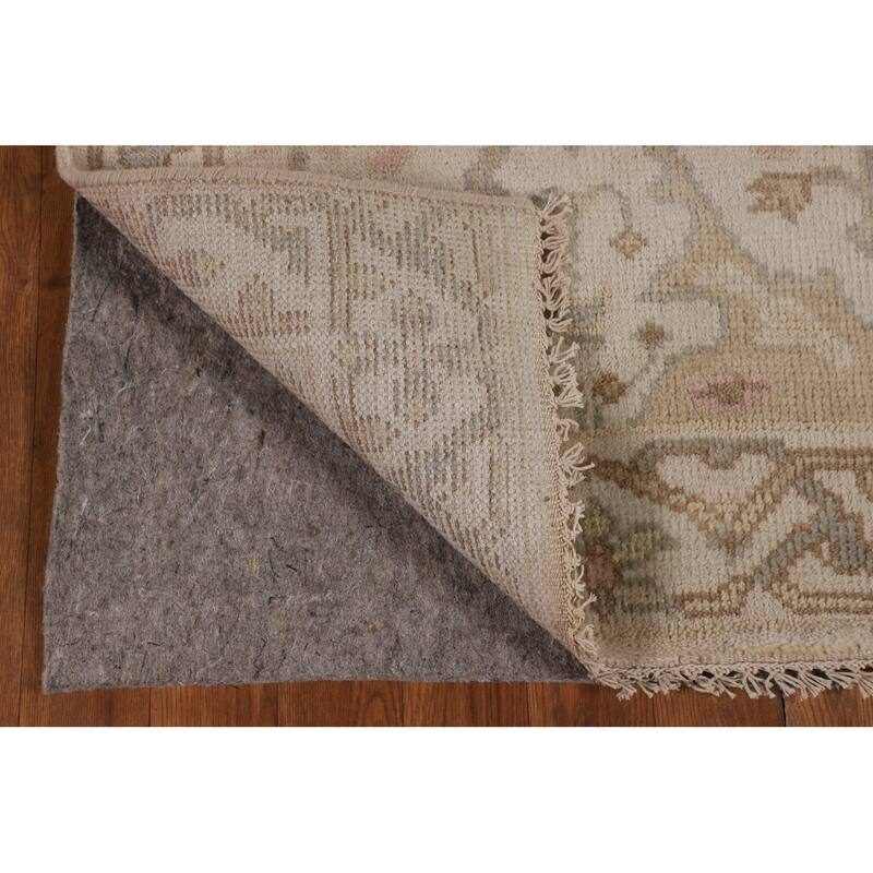 Earth Tone Oushak Indian Runner Rug Handmade Wool Carpet - 2'6"x 9'6"