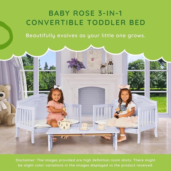 Sweetpea Baby Rose 3-in-1 Convertible Toddler Bed - Bed Bath & Beyond -  42922658