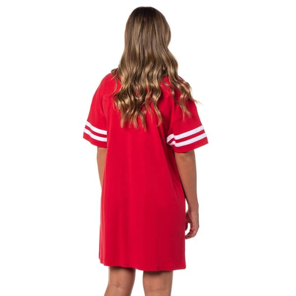 Peanuts Women's Christmas Distressed Snoopy Nightgown Pajama Shirt Dress  For Adults - Bed Bath & Beyond - 42097138