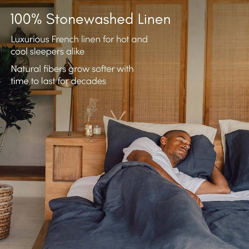 French Linen Duvet Cover for Weighted Blanket