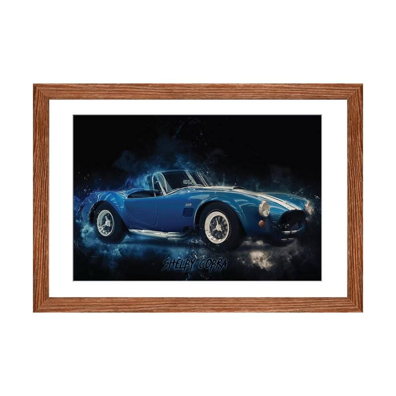 iCanvas "Shelby Cobra" by Durro Art - Walnut - 24x32x1
