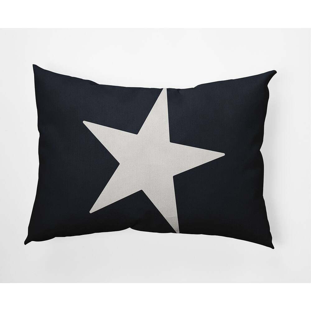 Big Star Nautical Indoor/Outdoor Throw Pillow