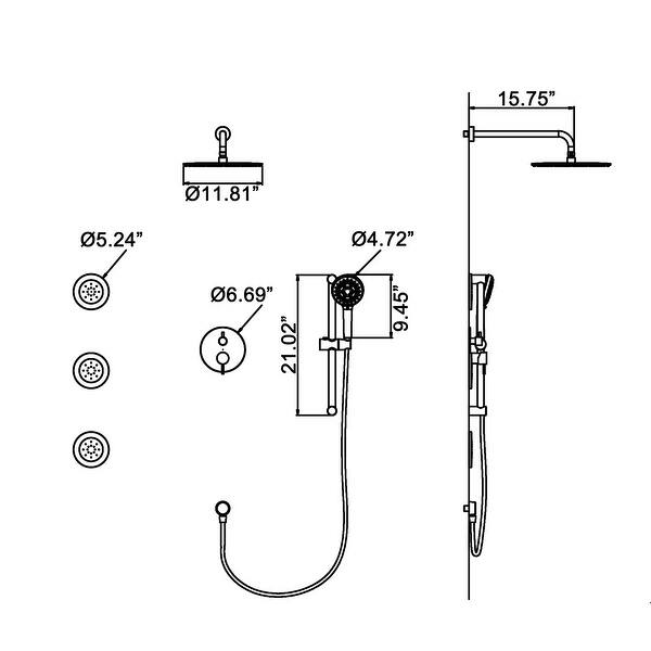 Rbrohant Complete Shower System with Roughin Valve Bed Bath & Beyond