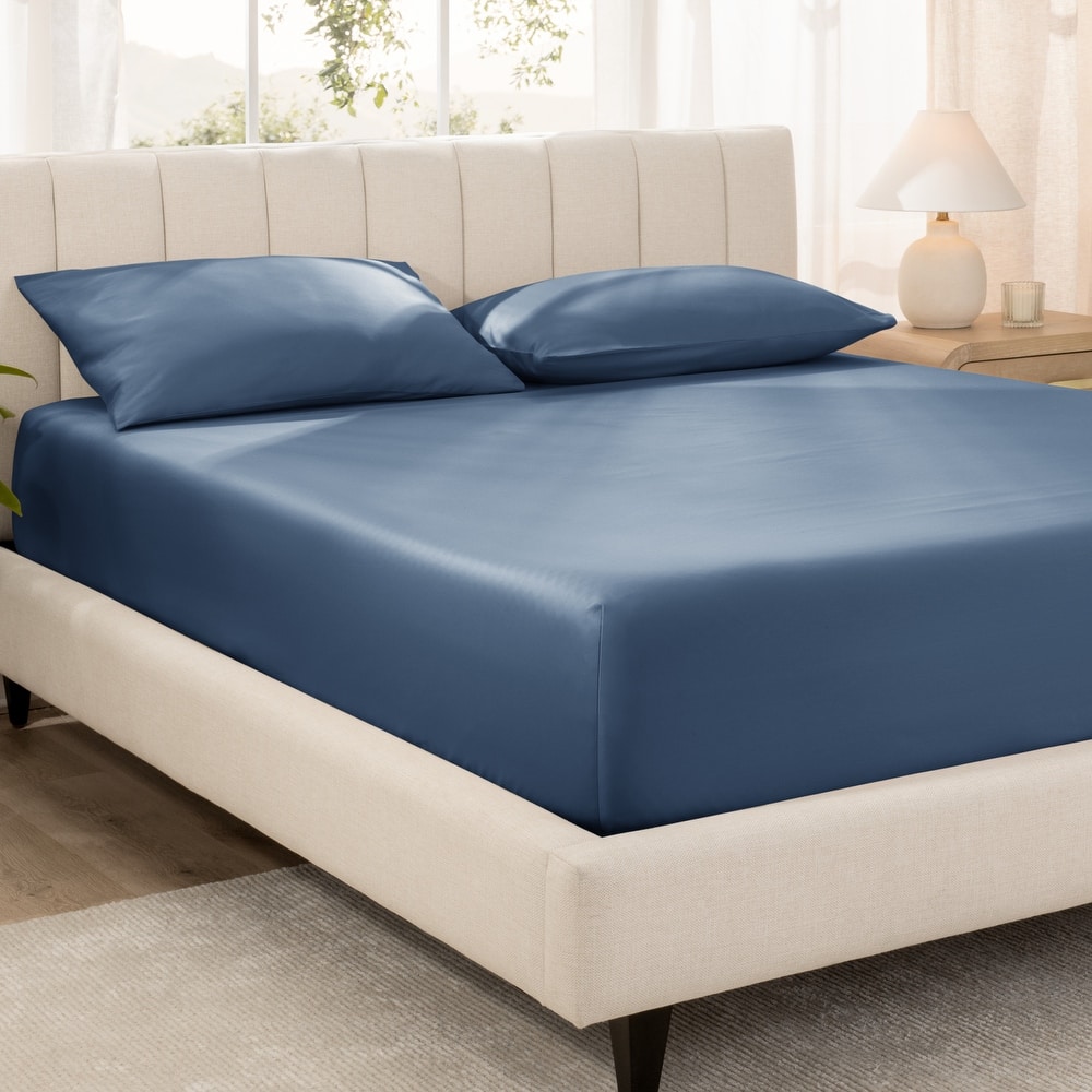 Bare Home Organic Cotton Fitted Sheet - Smoth Sateen Weave