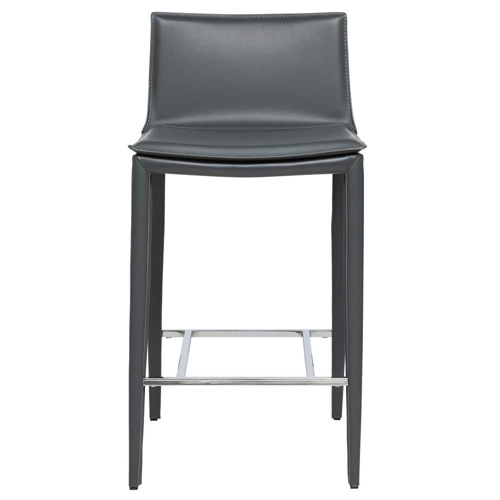 Hilton 25.5" Leather Counter and Bar Stool (Single)
