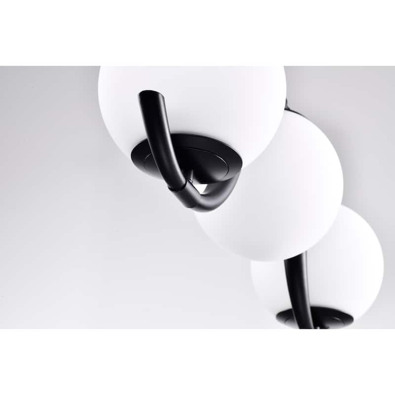 Zani 24 Inch Opaque Glass Wave Pendant 3-Light