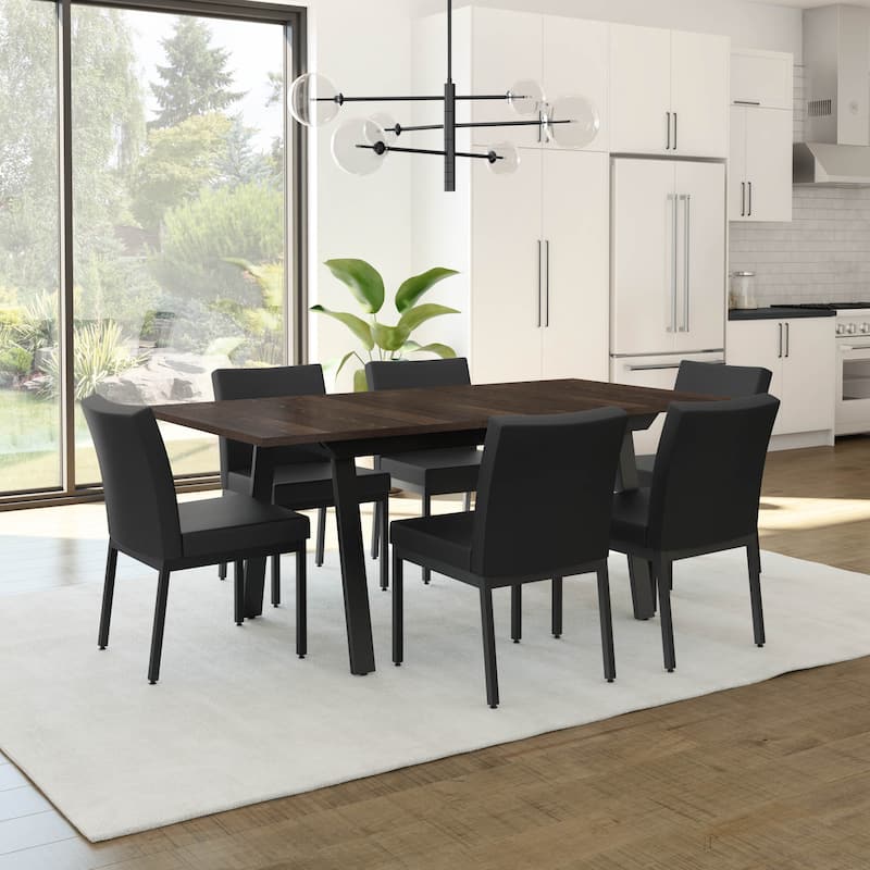 Amisco Perry Set of 2 Upholstered Dining Chairs with Metal Legs