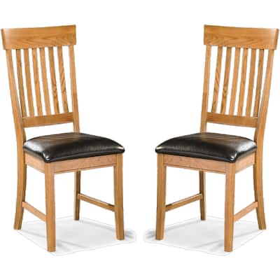 Family Dining Chestnut Slat Back Dining Chair (Set of 2)