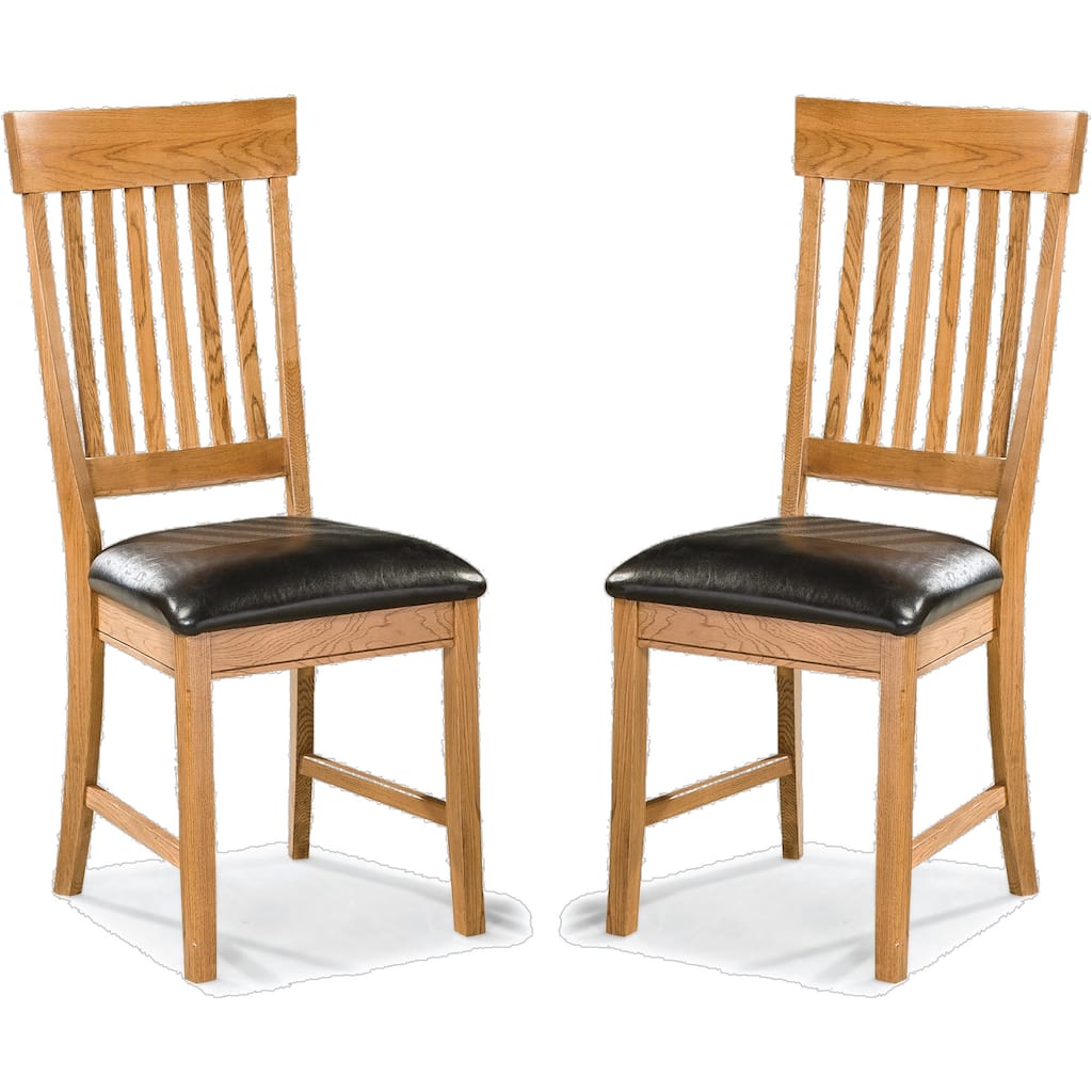 Family Dining Chestnut Slat Back Dining Chair (Set of 2)