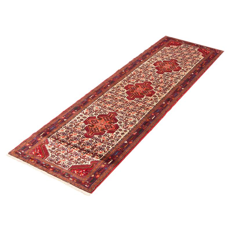 ECARPETGALLERY Hand-knotted Konya Anatolian Cream Wool Rug - 2' 10" x 9' 9"